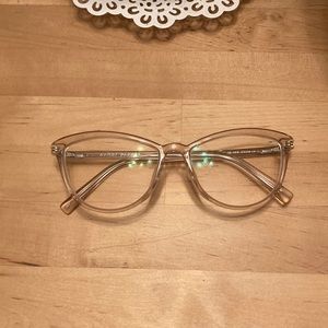 warby parker louise in elderberry crystal glasses